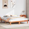 vidaXL Bed Frame without Mattress Wax Brown 160x200 cm Solid Wood Pine