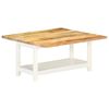 vidaXL Extendable Coffee Table White 90x(45-90)x45 cm Solid Mango Wood