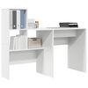 vidaXL Desk with Shelf White 131.5 x 50 x 106.5 cm Engineered Wood