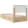 vidaXL Storage Bed with Drawer Sonoma Oak 90 x 190 cm Engineered Wood