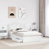 vidaXL Storage Bed with Headboard White 120 x 190 cm Engineered Wood