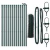 vidaXL Hexagonal Fence Ground Fix 25 x 0.8 m PVC-Coated Steel Green