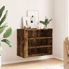 vidaXL Wall Cabinet Smoked Oak 75x35x60 cm Engineered Wood