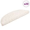 vidaXL Stair Mats 20 pcs 56x17x3 cm White Half Round