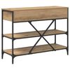 vidaXL Console Table with Drawer Brown 100 x 34.5 x 75 cm Wood