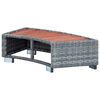 vidaXL Spa Step Grey Poly Rattan 92x45x25 cm