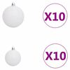 vidaXL Artificial Christmas Tree with 300 LEDs with Stand White 180 cm