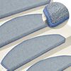vidaXL Stair Mats 30 pcs 65x24x4 cm Light Grey and Blue Half Round Large