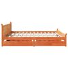 vidaXL Bed Frame without Mattress Wax Brown 200x200 cm Solid Wood Pine