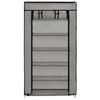 vidaXL Shoe Cabinet with Cover Grey 58x28x106 cm Fabric