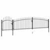 vidaXL Garden Fence Gate Woerden with Spear Top 5x1 m Black