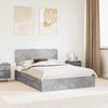 vidaXL Storage Bed Concrete Grey 150 x 200 cm Engineered Wood