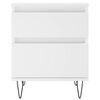 vidaXL Bedside Cabinet White 40x35x50 cm Engineered Wood