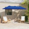 vidaXL Garden Parasol Azurblau 370 x 197 x 239 cm