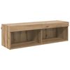 vidaXL TV Wall Units with LED 6 pcs Artisan Oak Engineered Wood