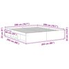vidaXL Bed Frame without Mattress Concrete Grey 200x200 cm