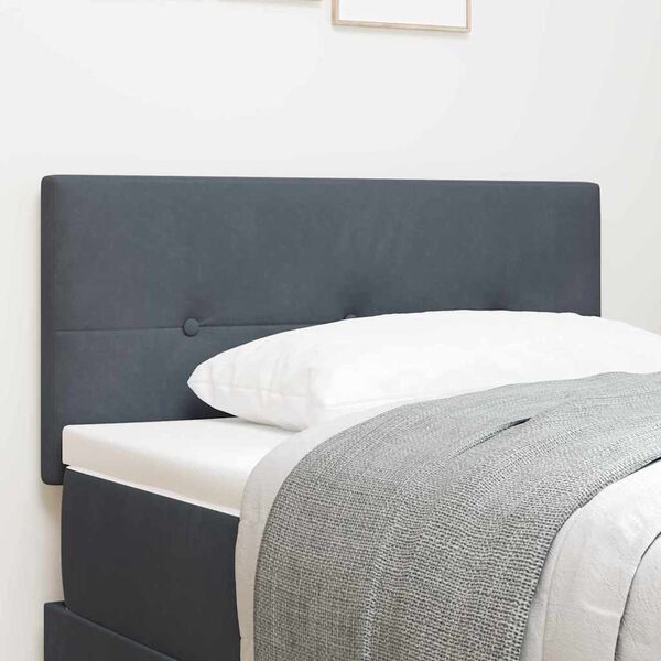 vidaXL Headboard with Headboard Dark Grey 80 cm Faux Leather