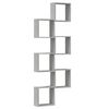 vidaXL Wall Cube Shelves 6 pcs Grey Sonoma 30x15x30 cm
