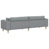 vidaXL Sofa with Cushion Light Grey 250 x 77 x 76 cm Fabric