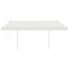 vidaXL Manual Retractable Awning with Posts 4x3 m Cream