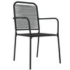 vidaXL 5 Piece Garden Dining Set Black Cotton Rope and Steel