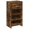 vidaXL Shoe Cabinet Smoked Oak 48 x 36 x 92 cm Engineered Wood