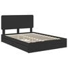 vidaXL Storage Bed with Headboard Black 150 x 200 cm Engineered Wood