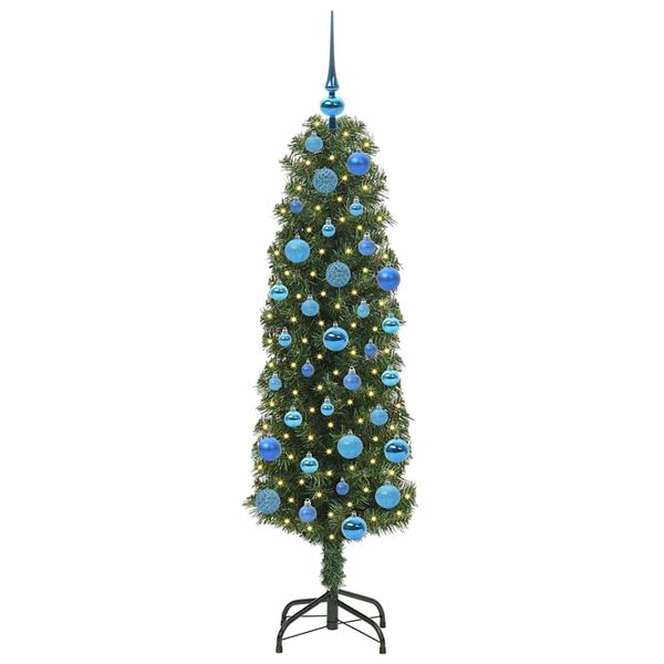 vidaXL Artificial Christmas Tree with 150 LEDs with Stand Green 150 cm