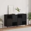 vidaXL Sideboards 2 pcs Black oak 120 x 35 x 70 cm Engineered wood