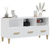 vidaXL TV Cabinet High Gloss White 102x36x50 cm Engineered Wood