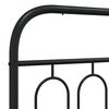 vidaXL Metal Replace Headboard Black 107 cm