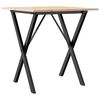 vidaXL Dining Table X-Frame 70x70x75 cm Solid Wood Pine and Steel