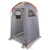 vidaXL Shower Tent Grey and Orange Waterproof