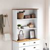 vidaXL Hutch ASKIM White 91 x 30 x 104 cm Solid pine wood