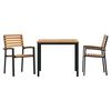 vidaXL Garden Dining Set 3 pcs Black Solid Acacia Wood