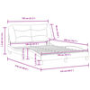 vidaXL Bed Frame with LED without Mattress "Hvar" White 120x200 cm