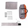 vidaXL Teepee Tent with Roof Grey and Orange 388 x 320 x 169 cm