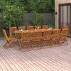 vidaXL 13 Piece Garden Dining Set 280x90x75 cm Solid Wood Acacia