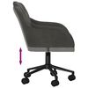 vidaXL Office Chair with Wheel Dark Grey 56 x 61.5 x 72 cm Velvet