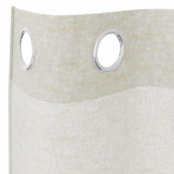vidaXL Voile Curtain with Curtains 2 pcs Cream 140 x 140 cm Polyester