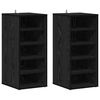 vidaXL Shoe Cabinet 2 pcs 32 x 35 x 70 cm Engineered Wood Black Oak