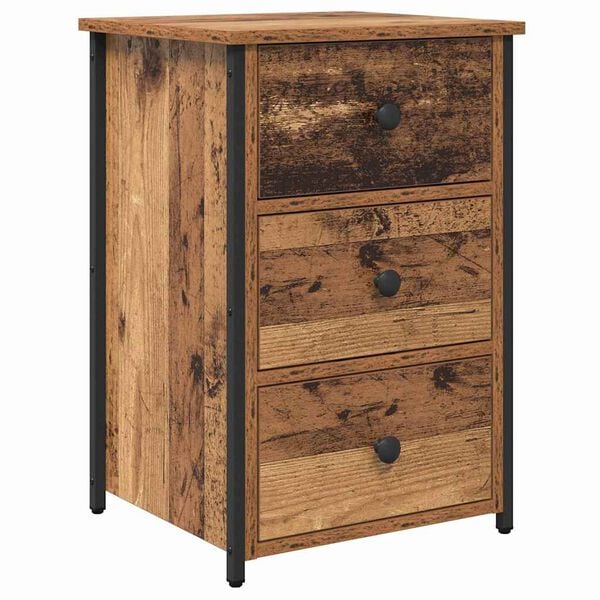 vidaXL Bedside Cabinet Brown 40 x 36 x 60 cm Solid Reclaim Wood