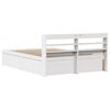 vidaXL Bed Frame with Headboard White 160x200 cm Solid Wood Pine