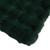 vidaXL Anti-Slip Faux Rabbit Fur Blanket Olite 4 pcs Dark Green