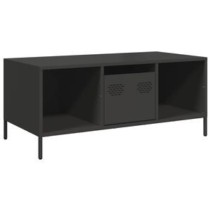 vidaXL Coffee Table Black 101,5x50x43,5 cm Cold-rolled Steel