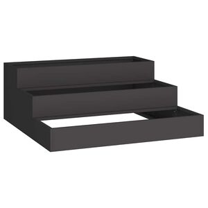 vidaXL Garden Planter Black 90 x 90 x 35 cm Cold-rolled Steel