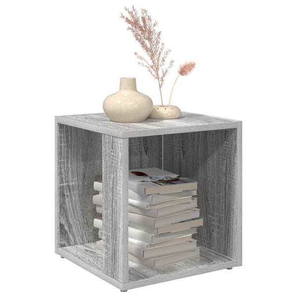 vidaXL Side Table Grey Sonoma 33x33x34.5 cm Engineered Wood