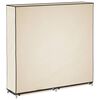 vidaXL Shoe Cabinet with Cover Cream 115x28x110 cm Fabric