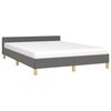 vidaXL Bed Frame without Mattress Dark Grey 180x200cm Super King Fabric
