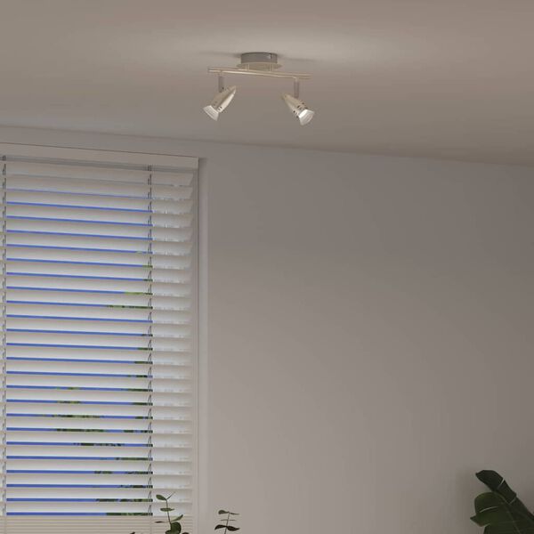 vidaXL Ceiling Spotlight with Spotlights Nickel 27 x 10 x 12 cm Metal